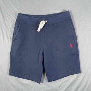 Polo Ralph Lauren Sweat Shorts Men's Small Navy Blue Activewear Drawstrings Gym
